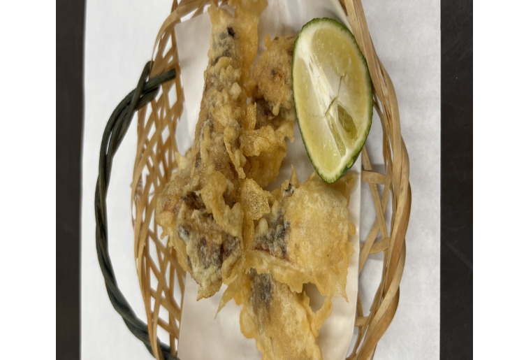 松茸天ぷら（秋の季節メニュー）